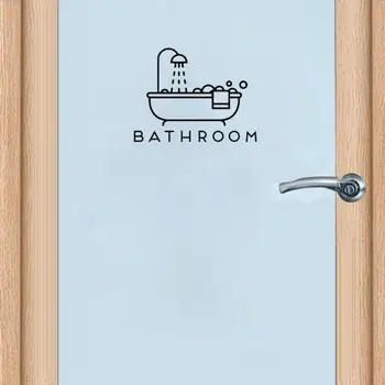 Nové Kreatívne Hobby Zábavné Dvere Nálepky Kúpeľni Vaňa, Sprchovací Kút Dvere Wall Art Odtlačkový Nálepky Nepremokavé Domáce Dekorácie