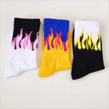 Nové Ponožky, DOPLNKY, Módne Značky Harajuku Štýl Plameň Pančuchy Európskych a Amerických Ulice, Hip-hop, Skateboard Športové Ponožky
