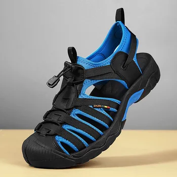 Nové pánske Sandále Lete Originálne Kožené Sandále Vonkajšie Mužov Pláže Topánky Ríme Pohodlné Sandále Plus Veľkosť 48 Mužov Ležérne Topánky