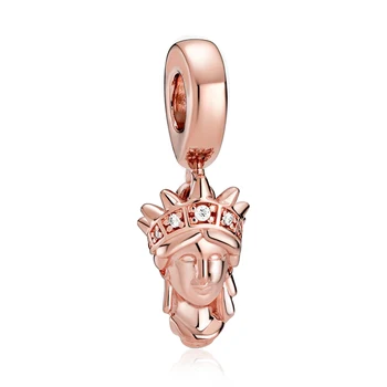 Nové ružové Zlato Srdci Mama Kvet Balón Krídla, Perie Jednorožec Korálky Fit Pandora Prívesky Náramok DIY Módne Originálne Šperky Dievča