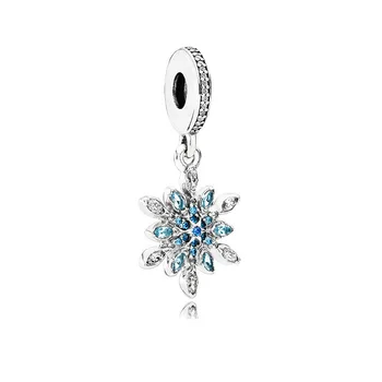 Nový, Originálny 925 Silver Blue hviezdne nebo Kúzlo Perličiek fit Pandora prívesky striebro 925 korálky Náramok pre dievča DIY Šperky Darček