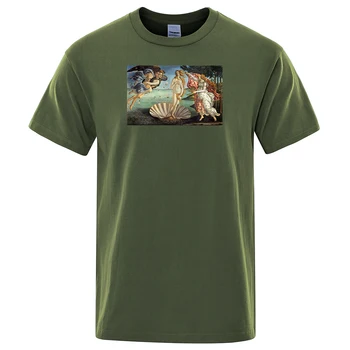 On Zrodenie Venuše Tým, Sandro Botticelli Vytlačené Mens T-Shirt Ulici S-Xxxl Tshirts Šport Bežné Tričká Štýl Fit Mužov Tee Tričko
