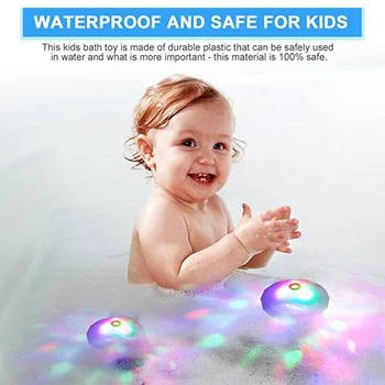 Plávajúce Podvodné Svetlo RGB Ponorné LED Disco party Svetlo Svietiť Zobraziť Bazén, vírivka Spa Lampa Baby Kúpeľ Svetlo