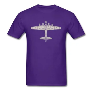 Pozri Si !Boeing B-17 Flying Fortress Lietadla Stroj Mužov Tričko Jednoduchý Štýl Otca Bavlnené Tričká Nadrozmerné Fashion T-Shirt