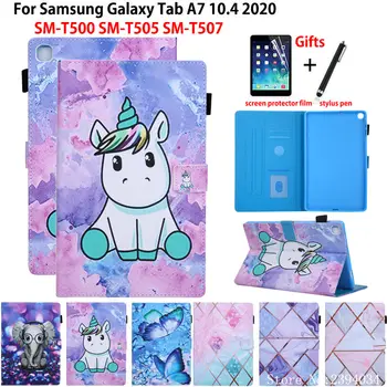 Pre Samsung Galaxy Tab A7 10.4 2020 puzdro SM-T500 SM-T505 T500 T505 Funda Tablet Roztomilý Maľované Shell Coque Pre Deti +Darček