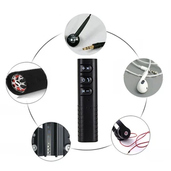PzzPss Bluetooth do Auta Bezdrôtové Handsfree AUX Stereo Hudby Audio Prijímač, Adaptér Mini 3,5 mm Jack pre Reproduktory, Slúchadlá
