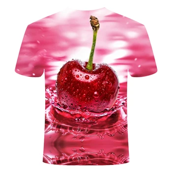 Pánske a dámske oblečenie 2020 hot predaj nové módne pánske 3D apple / strom tlače t-shirt leto-krátke rukávy T-shirt top