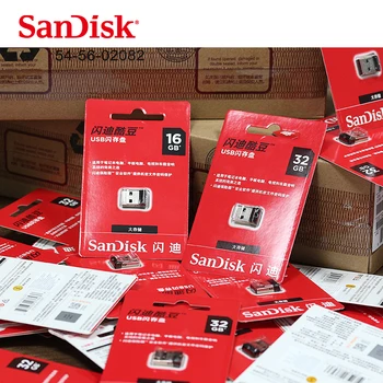 Pôvodné SanDisk CRUZER FIT CZ33 USB 2.0 Flash Disk 32GB 16GB mini Pero, Disky USB 2.0 PenDrives Podporu Úradné Overenie