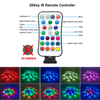 RGB LED Pás Svetla WS2811 Sen strip, led pásy 5050 Č Nepremokavé Dúhový efekt RGB Naháňa Multicolor Účinok Diaľkové ovládanie