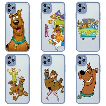 Scooby Psa Telefón puzdro Pre iphone 12 11 Pro Max Mini XS 8 7 X Plus SE 2020 XR Matný Transparentný Svetlo šedá Kryt