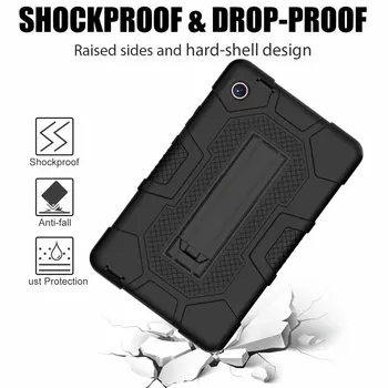 Slim Hybrid Ťažké Brnenie Shockproof Robustný Ochranný Kryt Prípade Stojan Pre Huawei Matepad T8 8.0 Palcový 2020