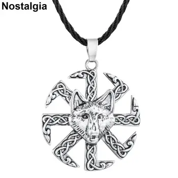 Slovanské Kolovrat Prívesok Symbol Hviezda Rusko Vlk Prívesok Amulet Pohanské Talizman Severanov Runy Viking Náhrdelník