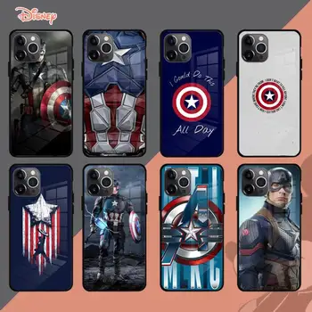 Superhrdina Kapitán Amerika Telefón puzdro Pre Iphone 11 12 Pro Max XR Mini 6 7 8 PLUS Sklenený Kryt Coque Fundas