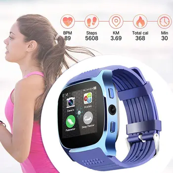 T8 Bluetooth Smart Hodinky Muž Dotykový Displej S Kamerou Podporu SIM Karty Hovor Šport Polohy Tracker Smartwatch Pre Deti Staršie