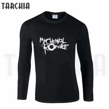 TARCHIA Značky Eur Veľkosť Doprava Zadarmo Long Sleeve Tee Punková Kapela My Chemical Romance Tlač pánske T-Shirt Bavlna Plus Homme