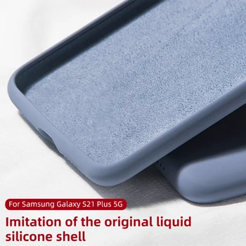 Tekutý Silikónový obal pre Samsung Galaxy 72 52 42 12 32 5G Prípade Pôvodného Mäkký ochranný Kryt pre Galaxy S 20 21 FE Plus Ultra