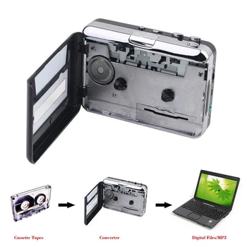 USB2.0 Prenosné Pásky na PC Super Kazeta Na MP3 Audio Hudobný disk CD, Digitálny Prehrávač Converter Zachytiť Záznamník +Slúchadlá