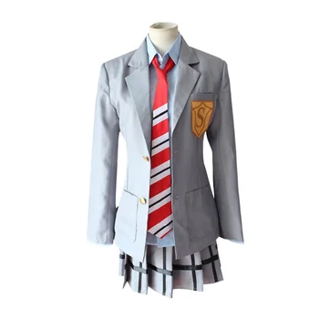 Unisex Anime Cos Vaše Leží v apríli Miyazono Kaori Cosplay Kostýmy Jednotné Oblek