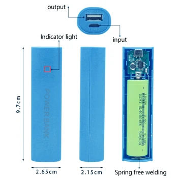 Vysoká Kvalita Pre 1 x 18650 Batérie Prípade Power Bank Nabíjací Pack Box Nový Mini DIY Prenosné USB Mobile 6 Farieb