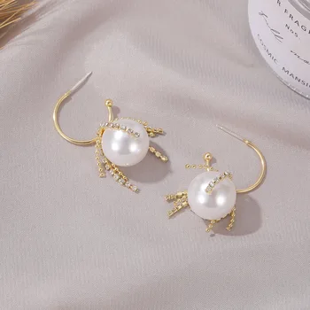 ZYZQ Barokový Veľký Strapec Pearl Náušnice Pre Ženy 2020 Nové Svadobné Náušnice Šperky Jednoduché, Elegantné Svadobné Party Earings Veľkoobchod