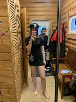 Čierne Sexy Zvádzanie Policajt Kostým Návštevnosť Policajt Jednotné Oblečenie Halloween Policewomen Cosplay Maškarný Party Šaty