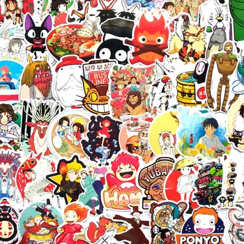 100ks Hayao Miyazaki Zmiešané anime Nálepky Odvážneho Preč Môj Sused Totoro Pre Chladnička Notebook Skateboard Album Motocykel