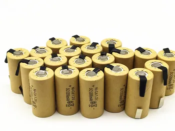 10PCS/Veľa Kvalitné Batérie Nabíjateľné Batérie Sub Batérie SC Ni-Cd Batérie 1.2 V Tab 1200 mAh Pre Elektrický nástroj LED