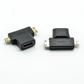 1pc 3 v 1, HDMI, Micro/MiniHDMI Adaptér HD Konektor pre Adaptér Mobilného Telefónu,tabletu