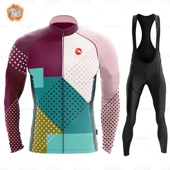 2020 Cestnej Bike Zimná Fleece Pro Cyklistika Dres Nastaviť Mountian Cyklistické Oblečenie Nosiť Ropa Ciclismo Pretekársky Bicykel, Odev Nastaviť, Jazda Na Bicykli