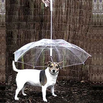 2021 Psa Chôdzi Nepremokavé Jasné Pokrytie zabudovaného Vodítku Dážď Plieskaníc Snehu Pet Dáždnik Produkty Pet, pes pršiplášť