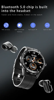 2021 X6 Smart Hodinky TWS Bluetooth Slúchadlo 2v1 Srdcovej frekvencie, Krvného Tlaku Monitor Šport Smartwatch Fitness Hodiny pre Android, IOS