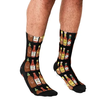 2021 Zábavné Ponožky Mužov harajuku Leňoch-tastic! Vytlačené Radi hip hop Mužov Ponožky Novinka Skateboard Posádky Bežné Blázon Ponožky