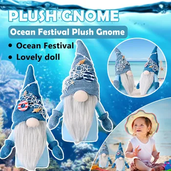 2PC Tichom Festival Dekor Gnome Hlboké Modré Našťastie Anonymný Bábika Rozptýliť Teplo Námorných Gnome Pláži Elf Dekor Kawaii Accessorie