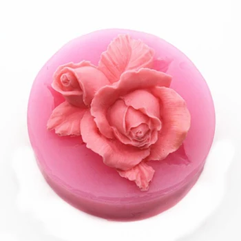 3D Ruže Kvet v Kvete Silikónové Fondant Mydlo Tortu Formy Cupcake Želé Cukríky, Čokoládové Dekorácie Pečenie Nástroj Formy