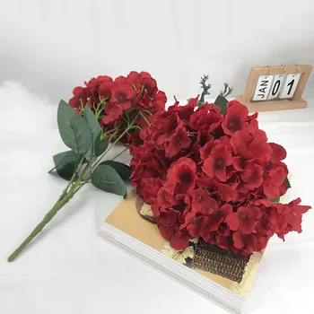 5 Hláv Skúmie S Listy, Hodváb Umelých Kvetov Rastlín Na Svadobné Dekorácie Falošné Sušené Kvety Pre Domova Príslušenstvo