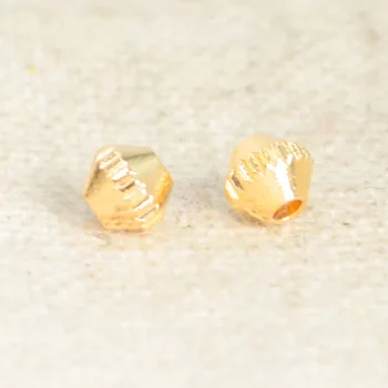 50 KS 4*2 mm 5*4 mm Kov Mosadz Pozlátené Dištančné Perličiek DIY 1,6 mm Otvor Voľné Korálky Pre Šperky Robiť