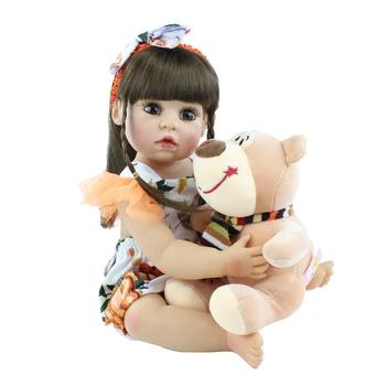 55 cm celého Tela Silikónové Reborn Baby Doll Hračka Vinyl Novorodencov Zdobiť Princezná Dievča Bebe Bonecas Dieťa Darček k Narodeninám