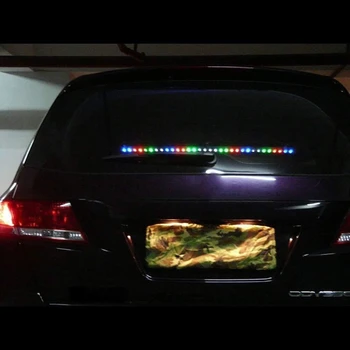 56 CM 7 Farieb 5050 48 LED RGB Skener Flash Auto Blesk Knight Rider Súpravy Svetelné Pásy