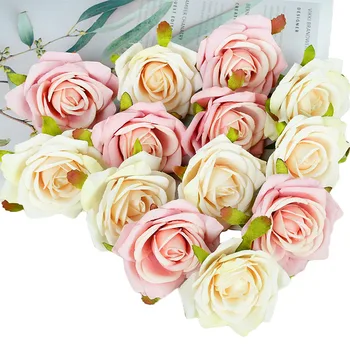 5Heads Krásne Umelého Hodvábu Rose 7 cm Kvet Hlavu Svadobné Party Domov Zdobia DIY Veniec Zápisník Plavidlá, Kvetinové Doplnky