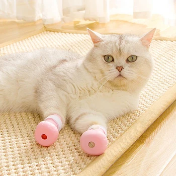 Anti-hryzenie Kúpeľ Umývanie Mačací Pazúr Kryt Strihať Nechty na Nohy Kryt Pet Packa Chránič pre Anti-Scratch Mačka, Topánky, Topánky Nastaviteľné