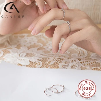CANNER 12 Súhvezdí Prst Prstene Pre Ženy 925 Sterling Silver Veľkoobchod Jemné Šperky Prstene Zásnubné Anillos Prst Krúžky