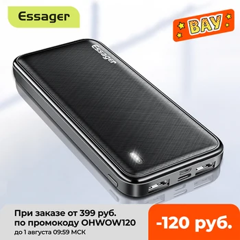 Essager 10000mAh Power Bank Prenosné Nabíjanie Externej Batérie, Nabíjačky Pack 10000 mAh Powerbank Pre iPhone Xiao mi PoverBank