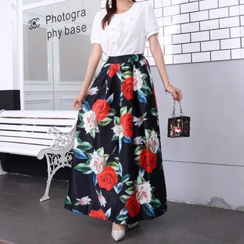 Falda con estampado Kvetinový Vintage para mujer, Túnica elegante de cintura alta, P20 Faldas con lunares