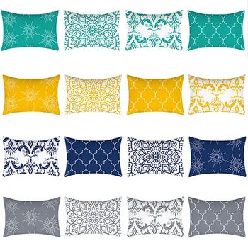 Farebné Geometrie obliečka na Vankúš 30X50cm Mandala Vankúš Polyester Gauč Domov Dekoratívne Vankúše Hádzať Žltá Modrá Pillowcover