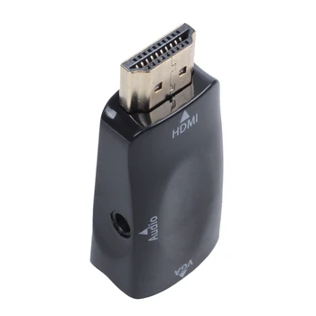 HDMI / VGA Converter pozlátené s konektorom 3,5 mm audio kábel pre PC, Notebook, DVD, Stolný, TV box alebo iný vstup HDMI devi