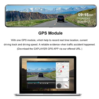 HGDO 4K 3840×2160 Auta DVR GPS Sledovanie Tabuľa videokamera Sony IMX415 Spätné Zrkadlo Fotoaparátu Auto Registrátor Konzoly Dvr