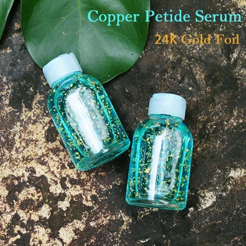 Intenzívna starostlivosť o pleť Copper Peptide Sérum na Tvár s Čistým 24K zlatou Fóliou Proti Starnutiu Akné Sérum Ampoule Finle línií Vrások