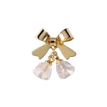Japonský Štýl Butterfly v Kombinácii s Gold Nail Art Šperky Crystal Bell Kovové 3D Luxusné Lesklé Nechty Umenie Zručnosti, Dekorácie, Darčeky