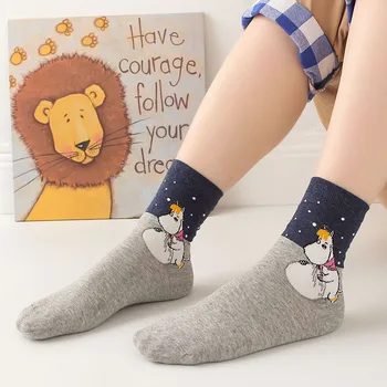 Japonský Štýl-Om Hippo Ponožky Pre Ženy, Komiksu, Anime Priedušná Bavlnené Ponožky Žena Jar Príležitostné Športové Ponožky Roztomilý Radi Vtipné Sox