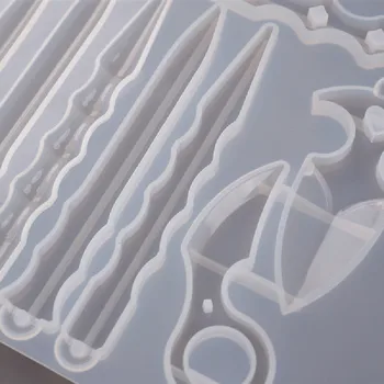Keychain Živice Silikónové Formy DIY Crystal Epoxidové Formy Čarovná Palička Viaceré Typy Prívesok Ozdoby Keychain sebaobrany Pre Remeslá